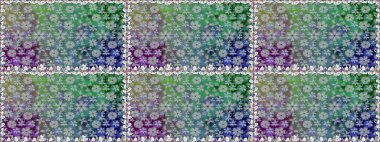 Düz Çiçek Elementleri Tasarımı. Zentangle soyut çiçekleri. Karalama çiçeği. Raster illüstrasyonu. Güzel kumaş deseni. Renkli Bahar Teması Kusursuz Arkaplan.