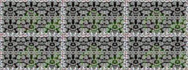 Sabıka fotoğraflarında, bebek kıyafetlerinde, duvar kâğıtlarında, paket kutularında falan kullanılabilir. Zarif, parlak ve pürüzsüz gri çiçek deseni tasarımı.