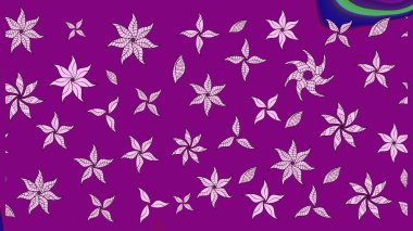 Raster illüstrasyonu. Moda baskısı, albüm, ambalaj kağıdı ve duvar kağıdı için zarif dekoratif süslemeler. Küçük çiçekli basit bir çiçek çizimi. Mor renkte şirin çiçekler.