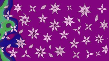 Mor renkler üzerine çiçek desenli çizimler, el yapımı papatyalar, papatyalar. Tekrarlayan çiçek arkaplanı, zarif mor çiçek duvar kağıdı.