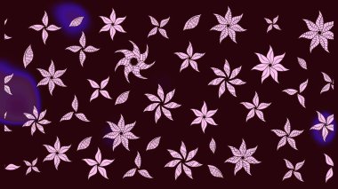 Küçük bir çiçekte eskiz deseni. Güzel kumaş deseni. Raster illüstrasyonu. Güzel çiçek arkaplanı..