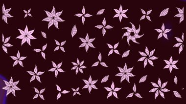 Çiçek desenli eskiz. Gömlek baskısı için çiçek boyası. Kahverengi renkte çiçekler.