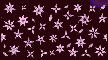 Şirin, zarif çiçekler Raster illüstrasyonu. Tekstil için figür. Poster ya da kapak için arka plan. Yapraklı çizim şekli. Davetiye ve kartpostal tasarımı için dekoratif çiçek unsurları.