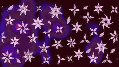 Yumuşak, yaz çiçekli arka plan. Çiçekli karalama şeklinde Raster çiçek deseni. Kahverengi renkte çiçekler.