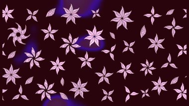 Kahverengi renkli çiçekler. Kumaş desenli papatya çiçekleri ayrıntıları.