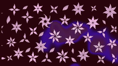 Eskiz tarzı kahverengi renklerde. Raster illüstrasyonu. Şirin karalamalı çiçek desenli çizim. Raster illüstrasyonu. El yapımı çiçek ve bitki koleksiyonu.