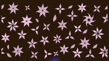 Düz Çiçek Elementleri Tasarımı. Renkli Yaz Temalı eskiz kalıbı. Güzel kumaş deseni. Raster illüstrasyonunda çiçek deseni çizimi.