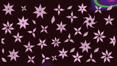 Küçük çiçekteki sevimli çiçek deseni. Kahverengi renkte çiçekler.