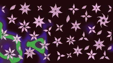 Raster güzel bir çiçek deseni çizmiş. Bahar mevsimi. Tatil havası. Kahverengi renkli çiçekler. Nazik romantik baskı.