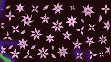 Yumuşak, yaz çiçekli arka plan. Çiçekli karalama şeklinde Raster çiçek deseni. Kahverengi renkte çiçekler.