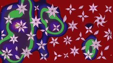 Robot resim. Çiçekli yaz çiçekleri. Küçük çiçekte güzel bir desen. Motley illüstrasyonu. Küçük renkli çiçekler. Moda baskıları için zarif bir şablon.