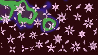 Şirin çiçek elementleri. Düz Çiçek Elementleri Tasarımı. Taslak desenli, modaya uygun kumaş deseni. Raster illüstrasyonu. Renkli Bahar Teması çizim şablonu.