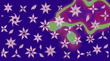 Küçük renkli çiçekler. Küçük çiçekte güzel bir desen. Motley illüstrasyonu. Moda baskıları için zarif bir şablon. Çiçekli bahar çiçekleri. Çizim.