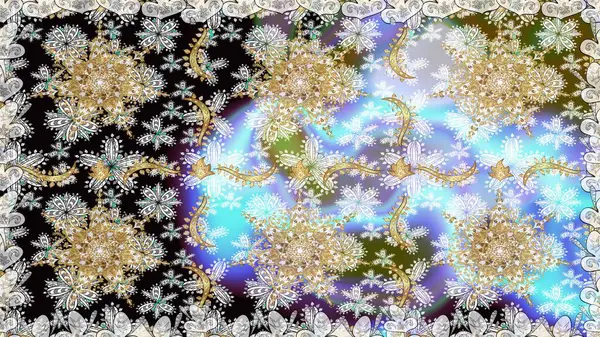 Klasik klasik klasik arka plan. Kusursuz klasik raster nötr ve altın desenli. Geleneksel oryantasyon süsü.