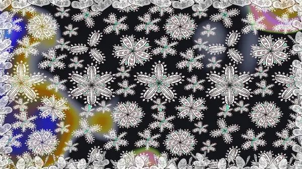 Etnik Mandala havlusu. Tebrik kartı geçmişi, boyama kitabı, arkaplan ve tekstil için kullanılabilir. Raster Henna tarzı. Sınır Kızılderili çiçekli paisley patten. Kusursuz süs izi..