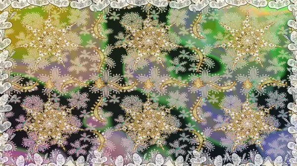 Tarafsız renklerde raster altın desen. Altın kar taneleri basit, pürüzsüz desen. Soyut duvar kâğıdı, ambalaj dekorasyonu. Kışın sembolü, Mutlu Noel tatili, Mutlu yıllar 2019.