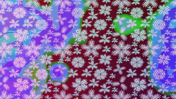 Çiçekler. Soyut etnik raster çizim kalıbı. Vadinin çiçekleri menekşe renklerinde.