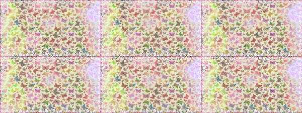 Çizim, karalama, karalama. Raster illüstrasyonu. Kelebekler gri, bej ve nötr bir arkaplanda. Sonsuz. Kelebekli tasarım. Kusursuz..