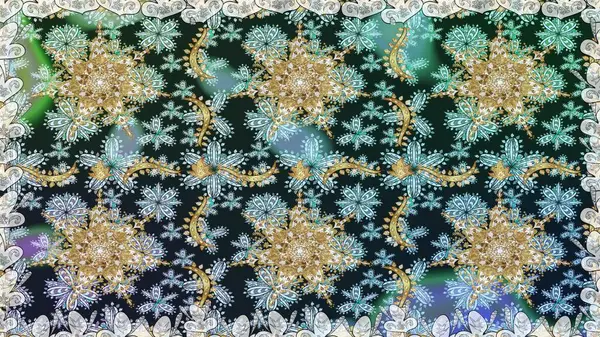 Geleneksel oryantasyon süsü. Klasik klasik klasik arka plan. Kusursuz klasik raster grisi ve altın desen.