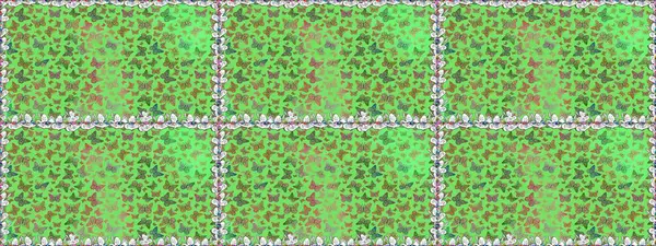 Çocuk kelebeklerin pürüzsüz deseni. Çocuk için Raster Moda Kelebekleri duvar kağıdı. Yeşil arka planda güzel renkli kelebekler..