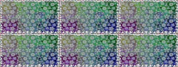 Düz Çiçek Elementleri Tasarımı. Zentangle soyut çiçekleri. Karalama çiçeği. Raster illüstrasyonu. Güzel kumaş deseni. Renkli Bahar Teması Kusursuz Arkaplan.