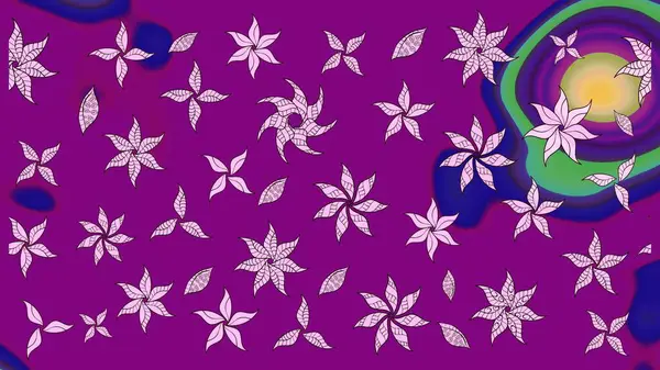 El çizimi Raster çizimi. Çizim çiçek deseni duvar kağıdı, web sitesi arka planı, ambalaj kağıdı, davetiye, broşür, afiş veya web sitesi için kullanılabilir. Parlak elementlerin.