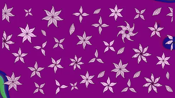 Karalama çiçeği. Düz Çiçek Elementleri Tasarımı. Renkli Bahar Teması eskiz kalıbı. Zentangle soyut çiçekleri. Raster illüstrasyonu. Şirin kumaş deseni.