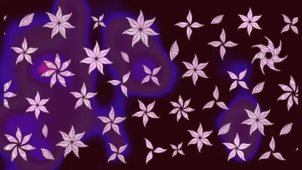 Yumuşak, yaz çiçekli arka plan. Çiçekli karalama şeklinde Raster çiçek deseni. Kahverengi renkte çiçekler.