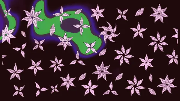 Modaya uygun kumaş deseni. Sevimli çiçek raster deseni. Renkli Yaz Temalı eskiz kalıbı. Düz Çiçek Elementleri Tasarımı.