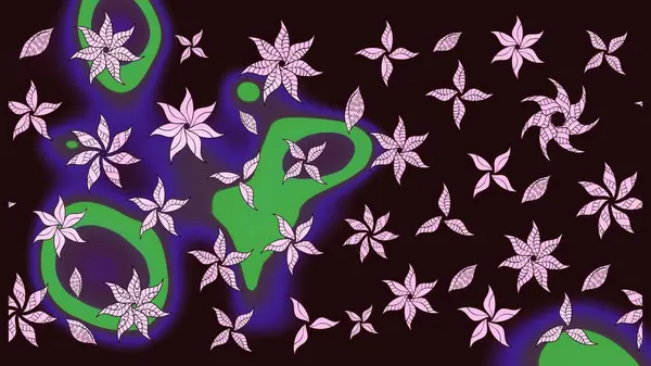 Kahverengi renkli çiçekler. Renkli Bahar Teması eskiz kalıbı. Çiçek desenli eskiz. Düz Çiçek Elementleri Tasarım Raster illüstrasyonu.