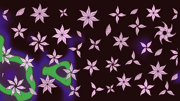 Raster güzel bir çiçek deseni çizmiş. Bahar mevsimi. Tatil havası. Kahverengi renkli çiçekler. Nazik romantik baskı.