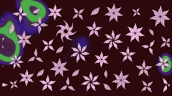 Kahverengi renkli çiçekler. Küçük çiçekte sevimli çiçek deseni var..