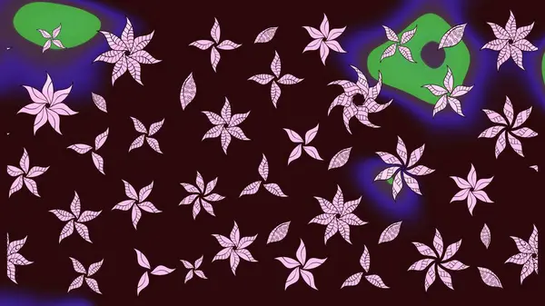 Bahar çiçekleriyle güzel bir çiçek deseni çizmişsin. Raster illüstrasyonu. Güzel kumaş deseni.