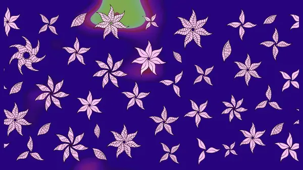 Küçük çiçekteki sevimli çiçek deseni. Raster illüstrasyonu. Raster deseni. Nazikçe, yaz çiçekleri mavi renklerde.