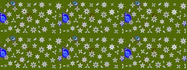 Çiçekli çiçek deseni, suluboya. Süslü kumaş deseni. Raster deseni.