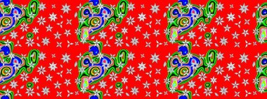 Çiçek desenli raster, kırmızı çizgi grafik desenli soyut raster arkaplan. Modern stil dokusu.