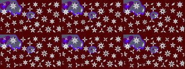 Suluboya, elle çizilmiş. Eskiz arkaplan modeli. Raster illüstrasyonu. Kırmızı yapraklı yabani çiçekler.