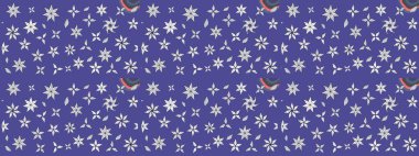 Çiçek çelengi. Eski moda arka plan. Güzel, parlak, pürüzsüz kumaş, tuval. Desen, çizim, çiçek sınırı. Kıvırcık, parlak örgü. Raster illüstrasyonu.