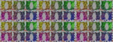 Parlak renkli çiçekleri ve yeşil renkli yaprakları olan kusursuz çiçek desenleri. Moda baskıları için zarif bir şablon. Halk tarzı. Modern çiçek arkaplanı.