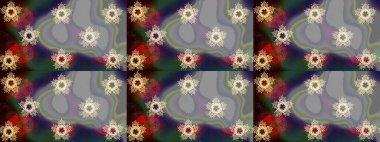 Raster illüstrasyonu. Noel stili. Gri, nötr ve kahverengi renkte kar taneleri.