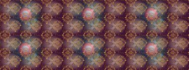 Çiçekler, suluboya ile sorunsuz çiçek desenli. Raster desen. Fantezi kumaş deseni.