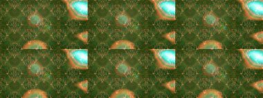 Çiçekli kusursuz retro desen. Yeşil, kahverengi ve nötr renklerde çiçekler. Renkli Yaz Temalı Kusursuz Arkaplan. Düz Çiçek Elementleri Tasarımı.