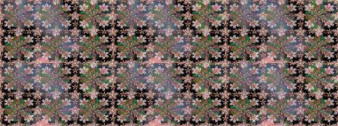 Raster Moda kumaş deseni. Çizgisiz desen. Şirin çiçekler..