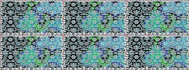 Raster düz çiçekleri pürüzsüz desen. Mavi renkli çiçekler. Tasarım hediye paketi, tebrik kartları, posterler ve afiş tasarımı.