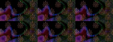 Siyah renkli çiçekler. Tropik çiçek desenleri. Raster illüstrasyonu.