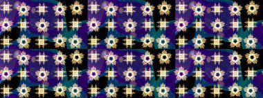 Taslak dekoratif arka plan, çiçek mandala. Çiçek. Raster illüstrasyonu. Mavi renklerde.