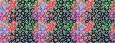 Eskiz arkaplan modeli. Raster illüstrasyonu. Gri yapraklı yabani çiçekler. Suluboya, elle çizilmiş.