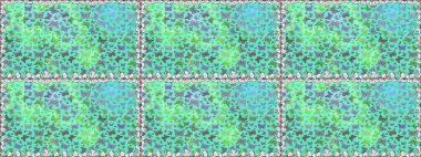 Dekoratif Raster çizimi. Renkli romantik kelebekler kusursuz desenli arka plan. Elle çizilmiş kelebeklerle. Mavi renkler üzerine soyut arkaplan.