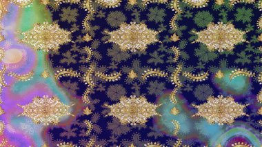 Raster geleneksel, gri renkli altın eskiz deseni. Barok tarzında eskiz doğulu süsü..