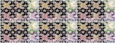 Vadinin çiçekleri tarafsız renklerde. Raster dikişsiz çiçek deseni.